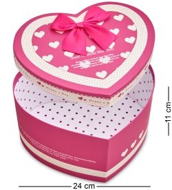 WG-54/2-D Коробка подарочная «Сердце» цв.красный