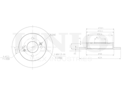 Диск тормозной задний UNIO BRD-20473