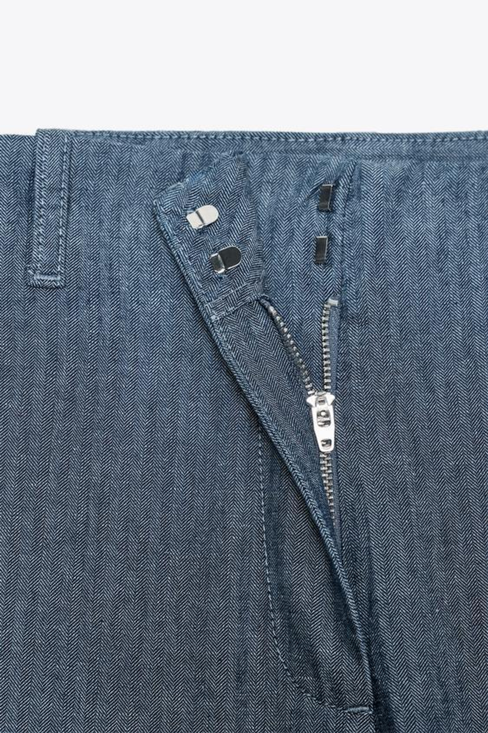 ZARA БРЮКИ RELAXED — ZW COLLECTION, СИНИЙ