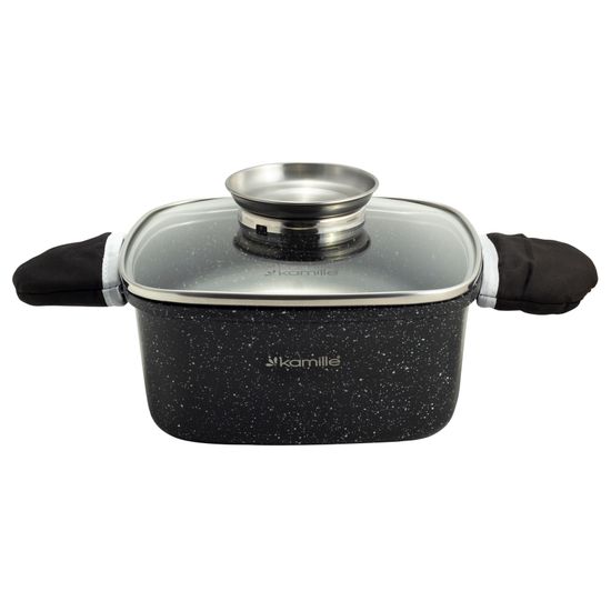 Набор посуды 6 предметов с прихватками Kamille KM 4435 из литого алюминия