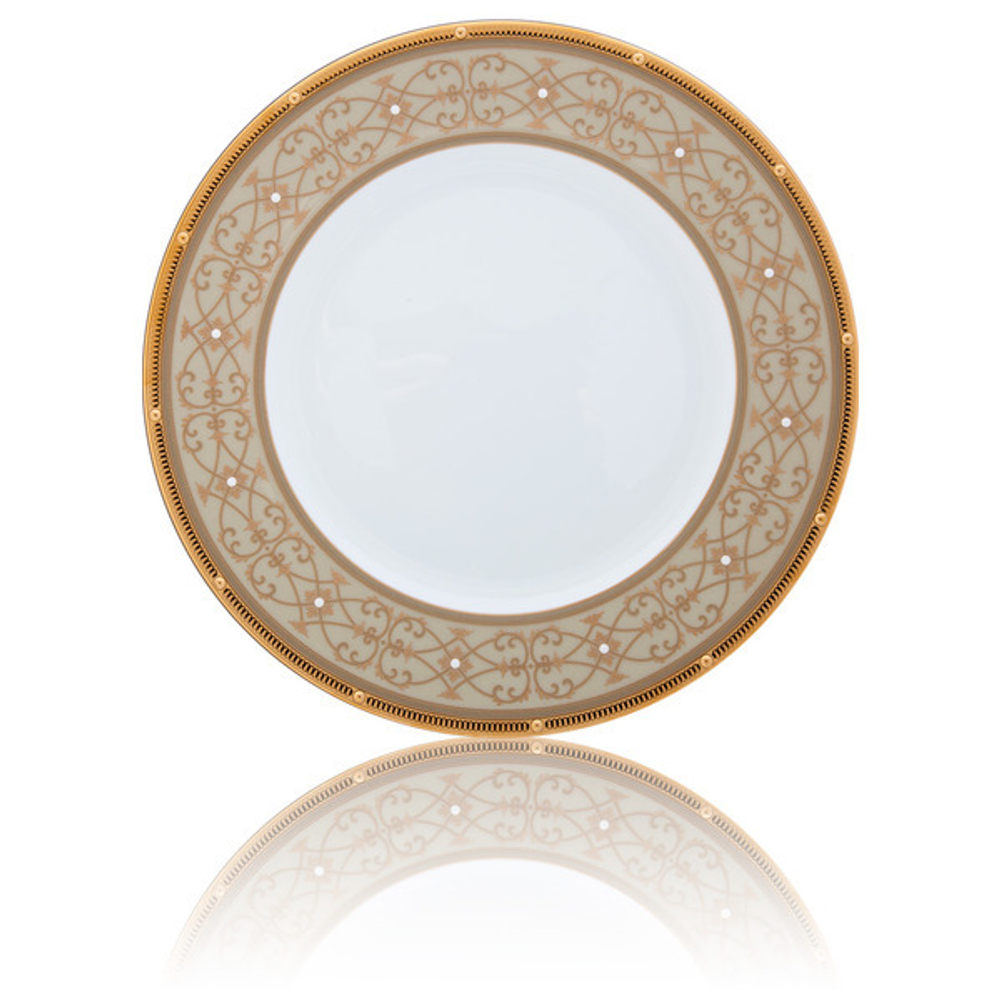 Тарелка акцентная 23см Noritake Рочель Золотой кант