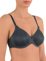 Серый бюстгальтер на косточках со змеиным принтом (Размер: 75B) (Цвет: серый)