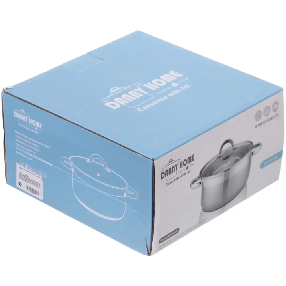 Кастрюля из нержавеющей стали MONICA 2,7л, индукция, DH14-18