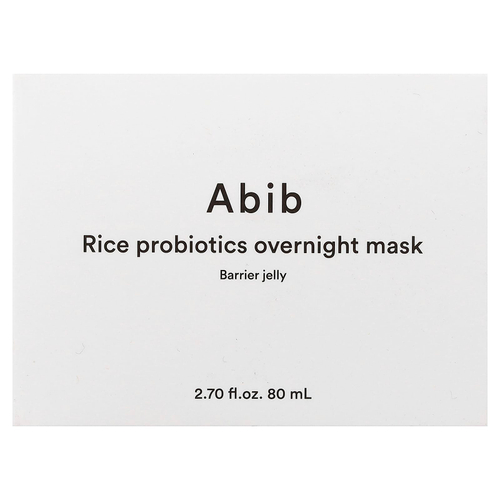 Abib, ночная маска для лица с рисовыми и пробиотиками, барьерное желе, 80 мл (2,7 жидк. унции)