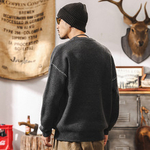 Американский ретро свитер мужской зимний толстый лонгслив 660 гр