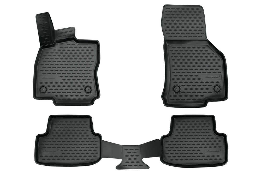 Коврики в салон для VW Golf VII, 2013- 4 шт. (полиуретан, серые) арт.NLC.3D.51.44.211K