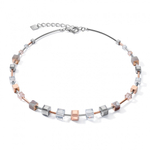 Колье Coeur de Lion Rosegold-Silver 5061/10-1631 цвет серый, прозрачный
