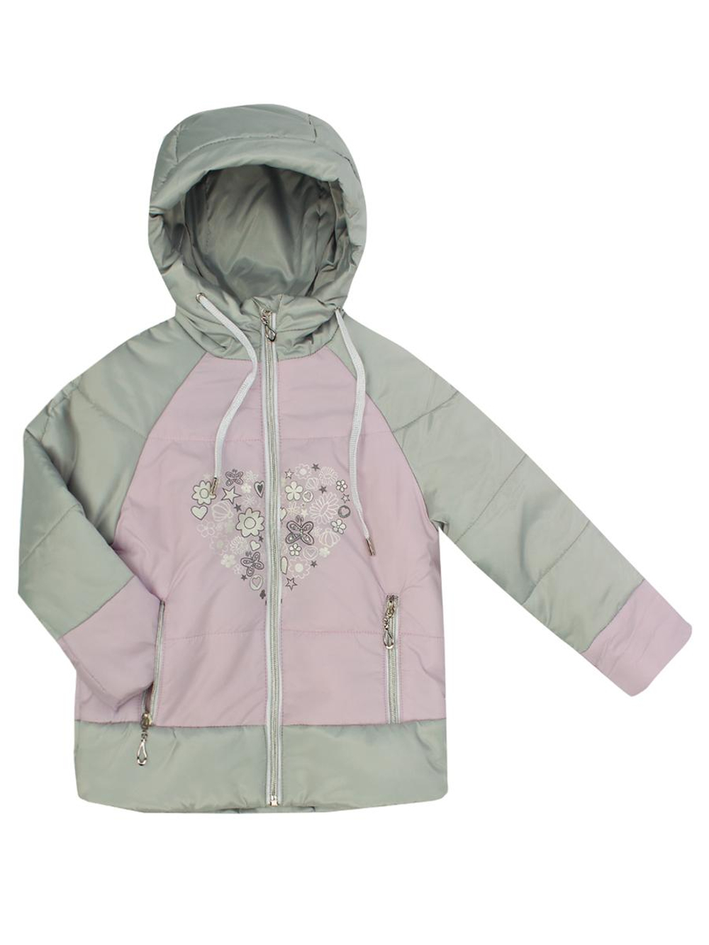 Куртка для девочек "Аглая" 26, 104р, лиловый/серебро