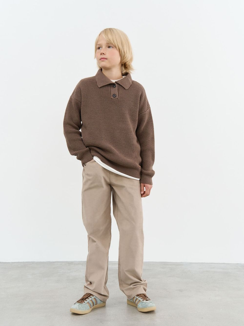 Брюки вельветовые "Беж" 7+