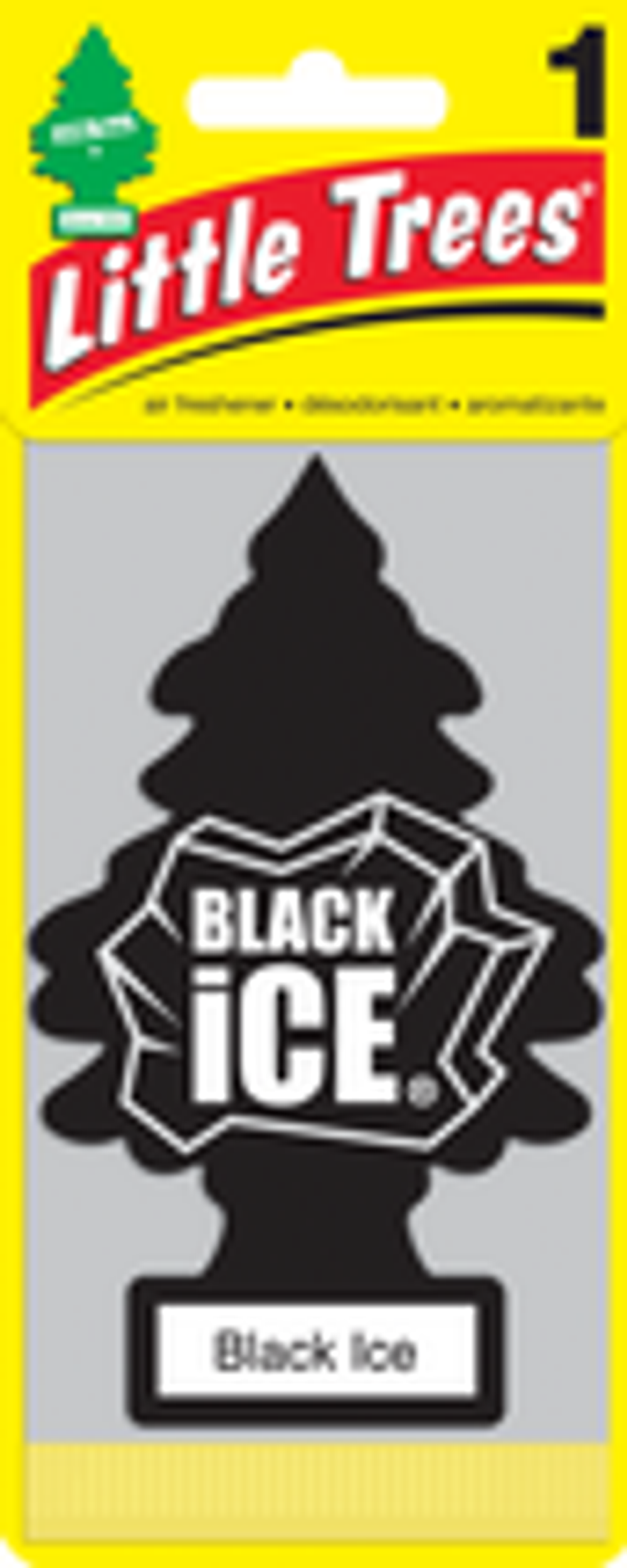 Ароматизатор на зеркало Little Trees (елочка), черный лёд