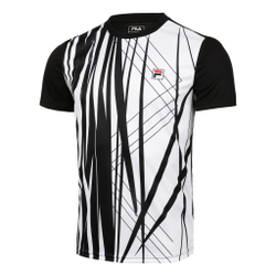 Мужское теннисное поло Fila Theo T-Shirt Men - Black, White