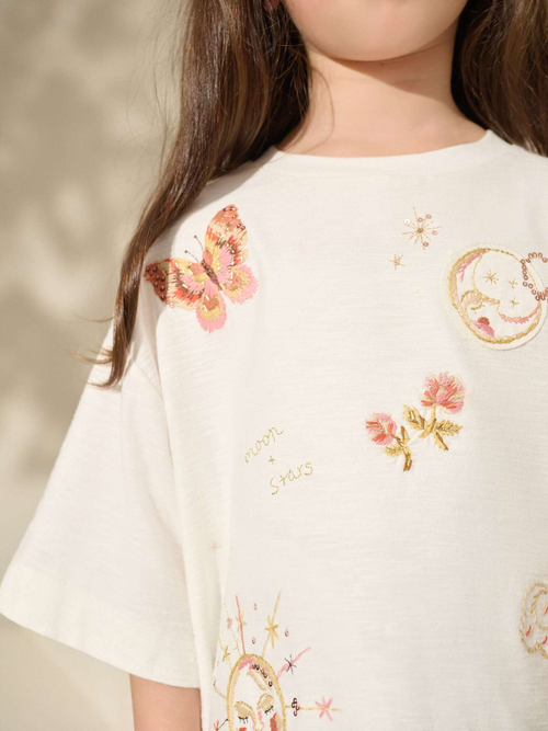 Футболка для девочки Next AG5-737, Кремовый