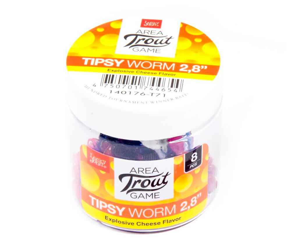 Слаги съедобные искусственные LJ Pro Series TIPSY WORM 2,3in (05.84)/T71 12шт.
