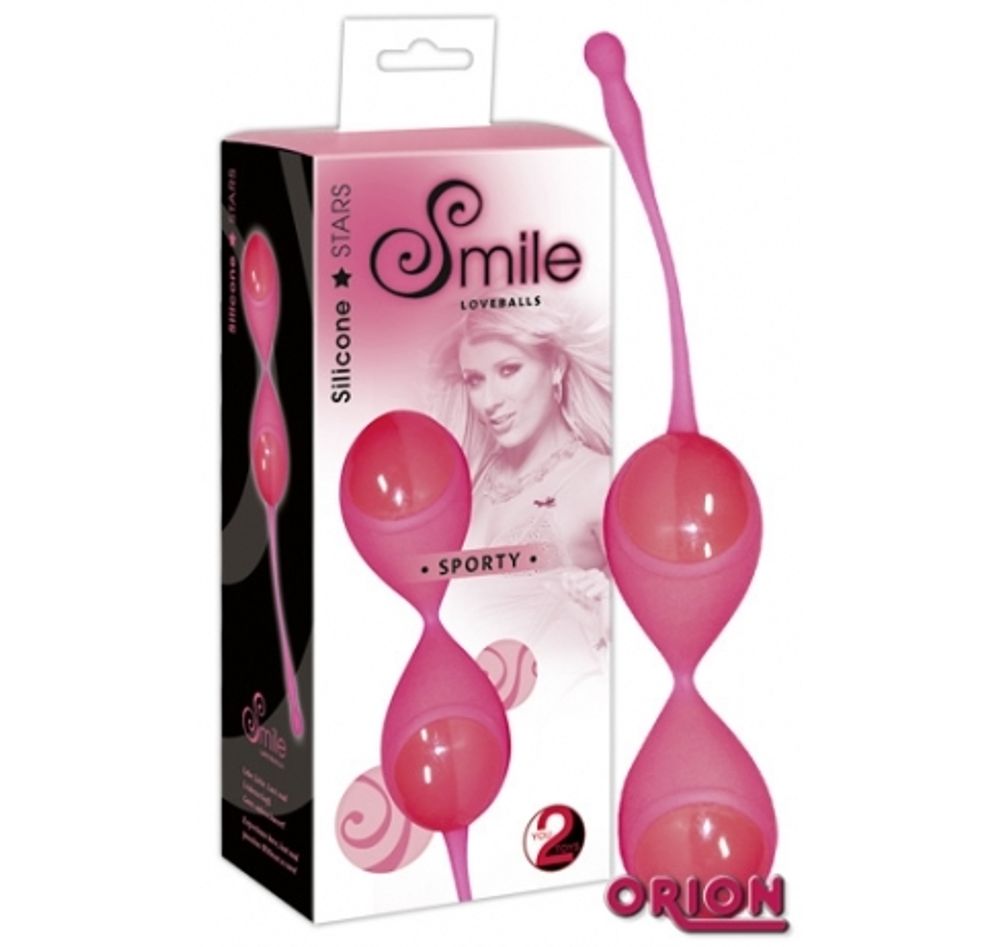Шарики вагинальные Sweet Smile Sporty Neonpink розовые, 79 гр