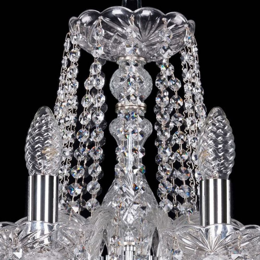 Подвесная люстра Bohemia Ivele Crystal 1402 1402/12/240/Ni