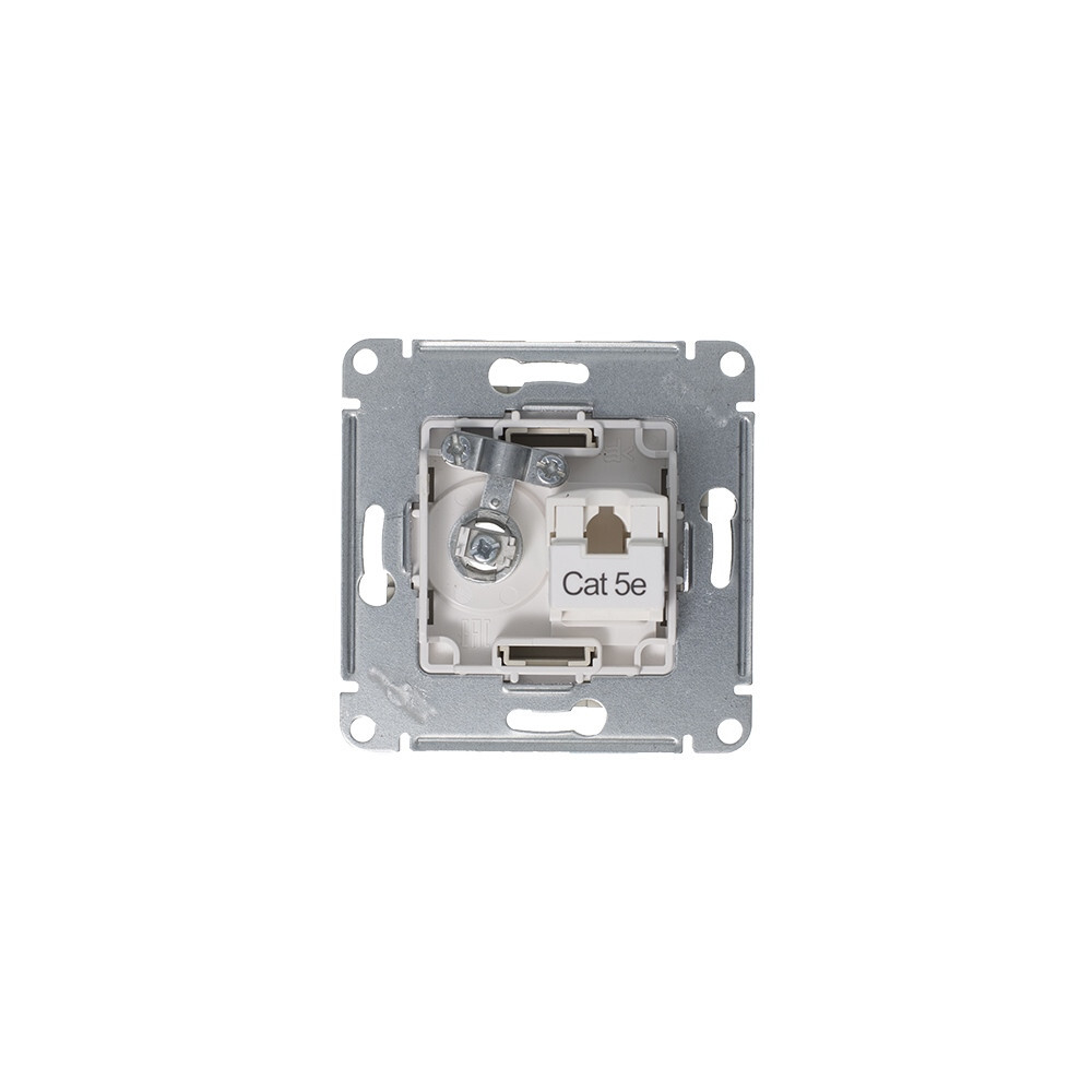 ATLASDESIGN РОЗЕТКА двойная ТВ + компьютерная RJ45, кат. 5Е, АЛЮМИНИЙ