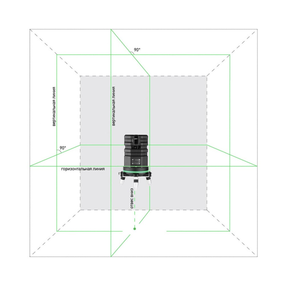 Лазерный уровень ADA 6D Servoliner GREEN   А00622