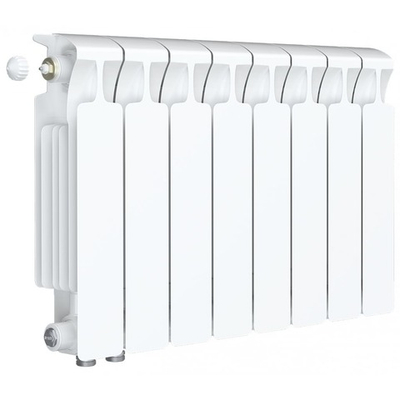 Радиатор биметаллический Rifar Monolit 350 Ventil 8 секций нижнее левое подключение