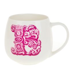 Кружка фарфоровая "Алфавит" v=400мл. (12видов) (min6) (транспортная упаковка)