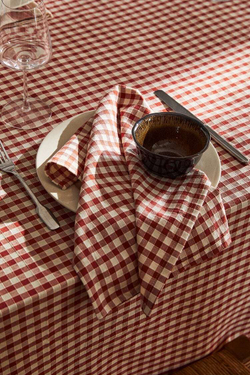 ZARA HOME САЛФЕТКИ ИЗ ХЛОПЧАТОБУМАЖНОЙ ТКАНИ В КЛЕТКУ (УПАКОВКА ИЗ 2 ШТУК), ЧЕРЕПИЧНЫЙ