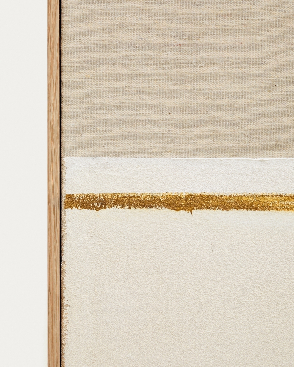 Salin Абстрактная картина с горизонтальной льняной полосой 80 х 100 см