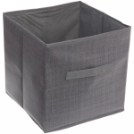 Короб - органайзер складной для хранения вещей «ФЛЭТ», цвет тёмно - серый, 28*28*28см