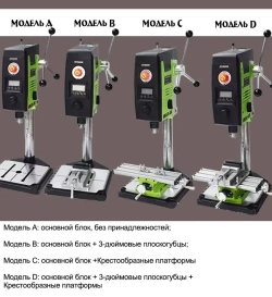 Станок сверлильный настольный BG-518801 для широкого спектра материалов, 200-2500 об/мин, 800 Вт, трехкулачковый патрон, стационарная дрель
