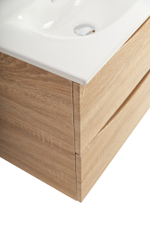 Тумба с раковиной подвесная BelBagno MARINO-CER-MINI-700-2C-SO-WO-P Rovere Bianco, раковина белая BB-8099-3-70