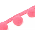 Бахрома пампоны, ш.3см, цв.розовый