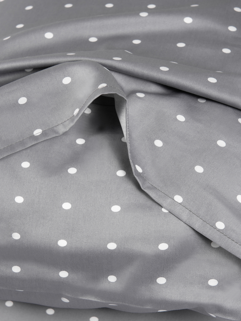 UTOPIA 2 Наволочки, сатин серый в точку