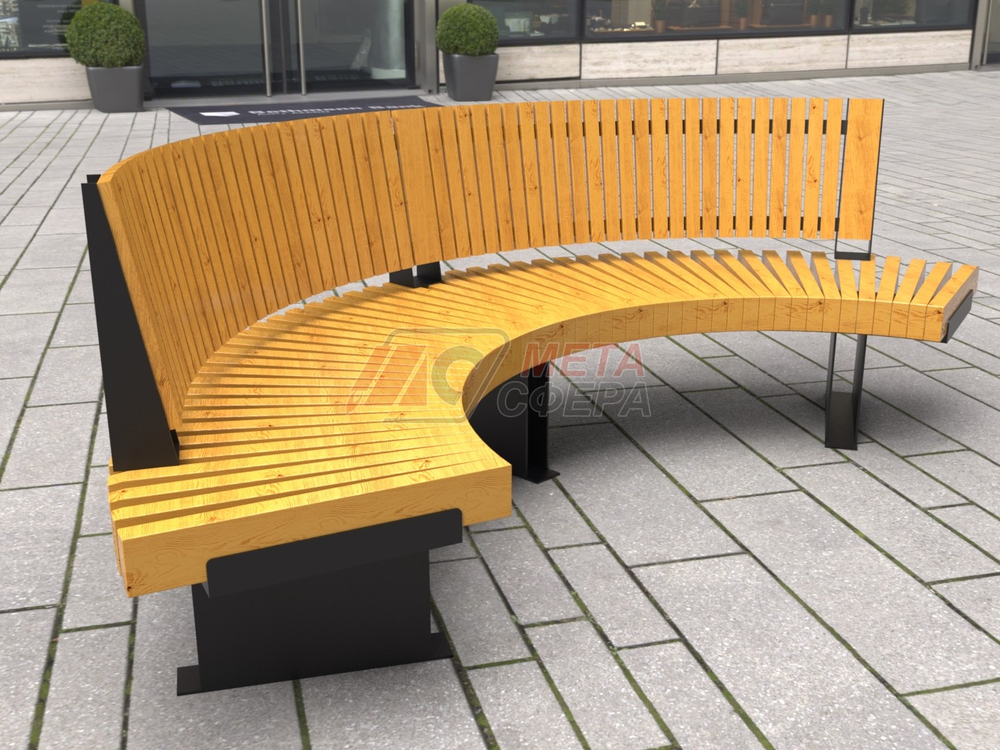 Скамейка Rail Road 03 внутренний радиус