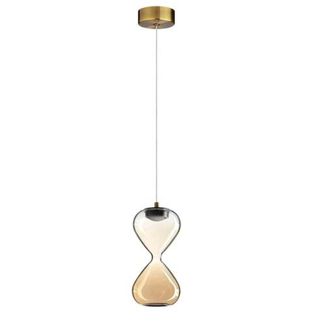 5093/4L PENDANT ODL25 357 античн.бронза/прозрачн./янтарный градиент/металл/стекло Подвес LED 4W 4000K 388Лм GLESSI