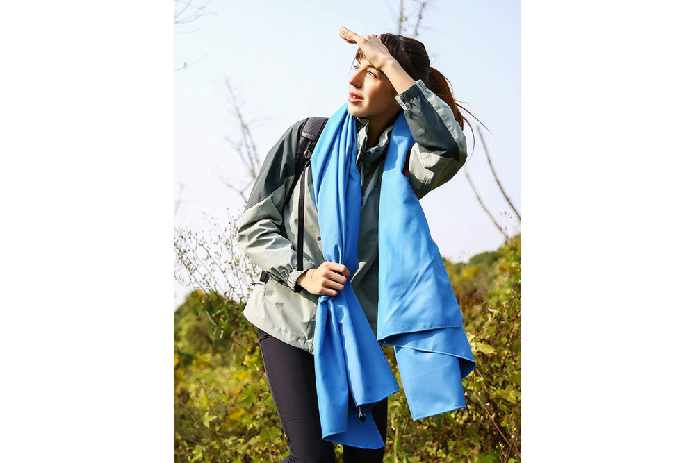 Полотенце спортивное охлаждающее RoadLike Camp 70*140 см синий