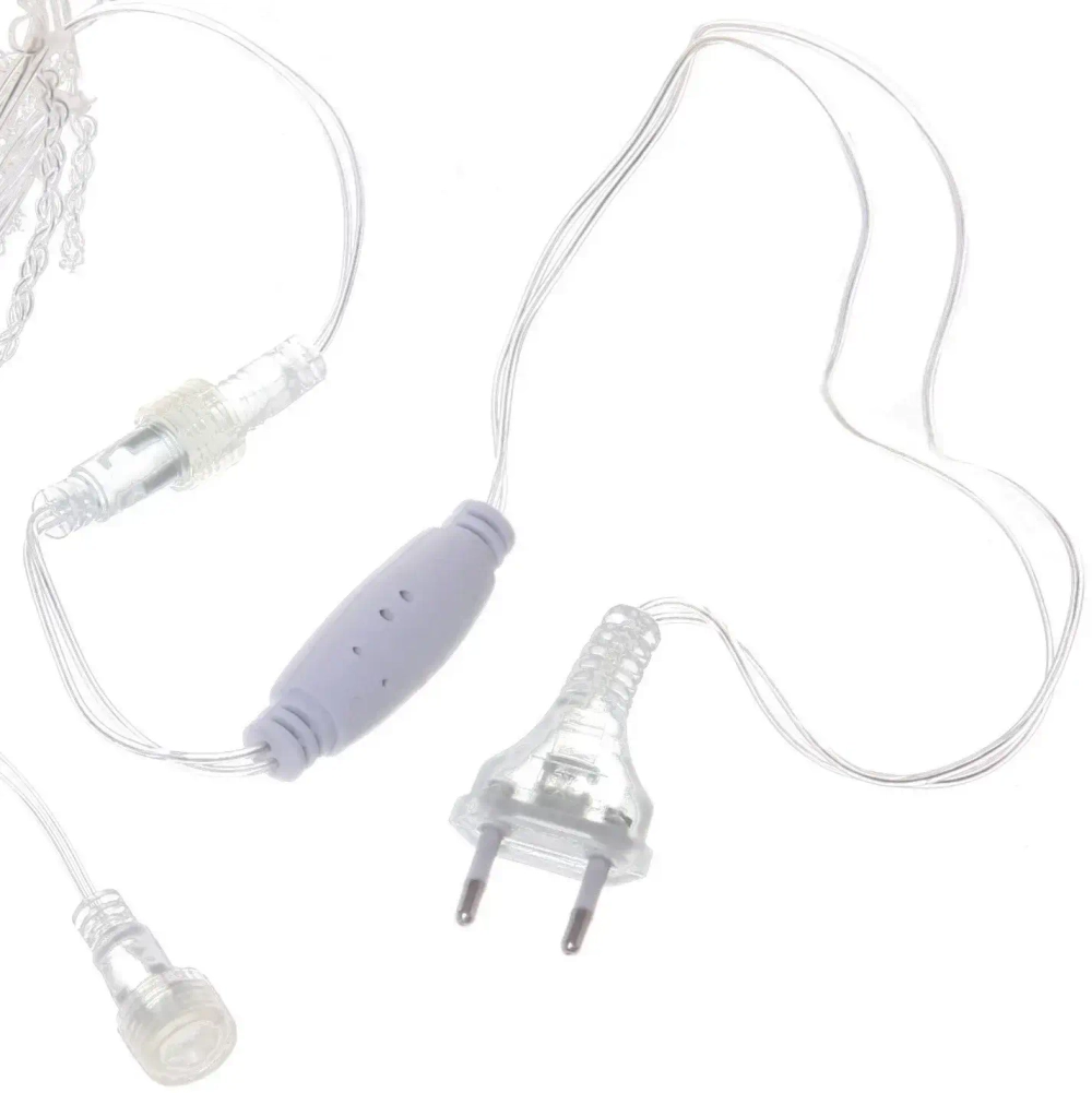 Гирлянда для дома БАХРОМА «Мерцание» ш3м* в30/50см 120 ламп LED, прозрачн.провод, авторежим, IP-20, Синий/Белый мерцает (возможность соединения)