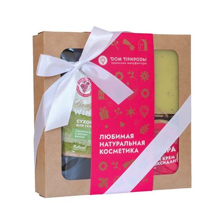 WINE SPA Подарочный набор косметики на белом и красном вине