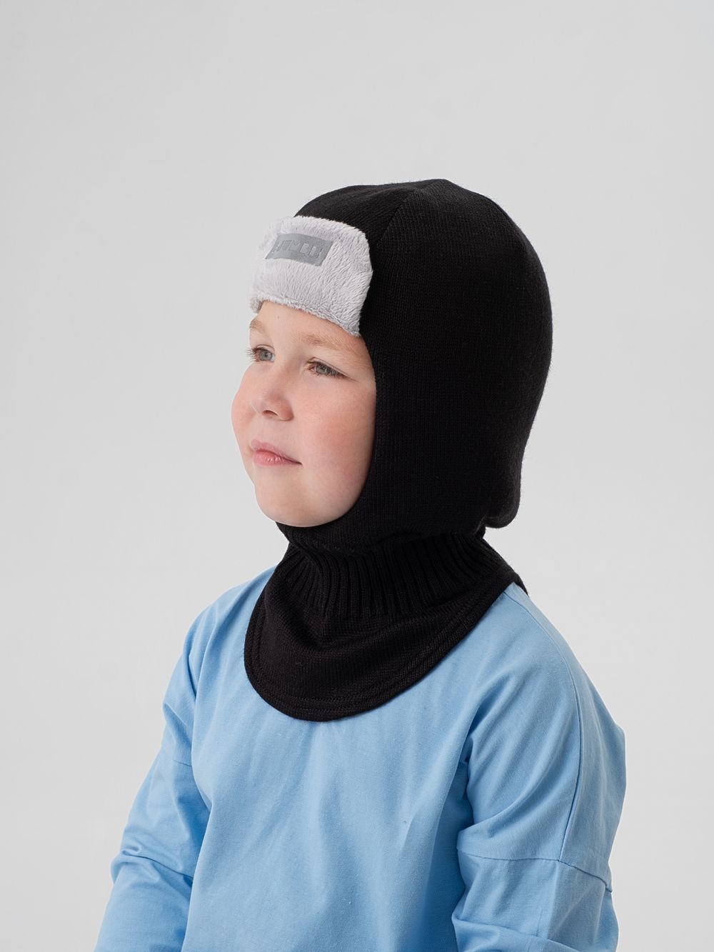 Шлем зимний вязаный (Черный) ТОКИ