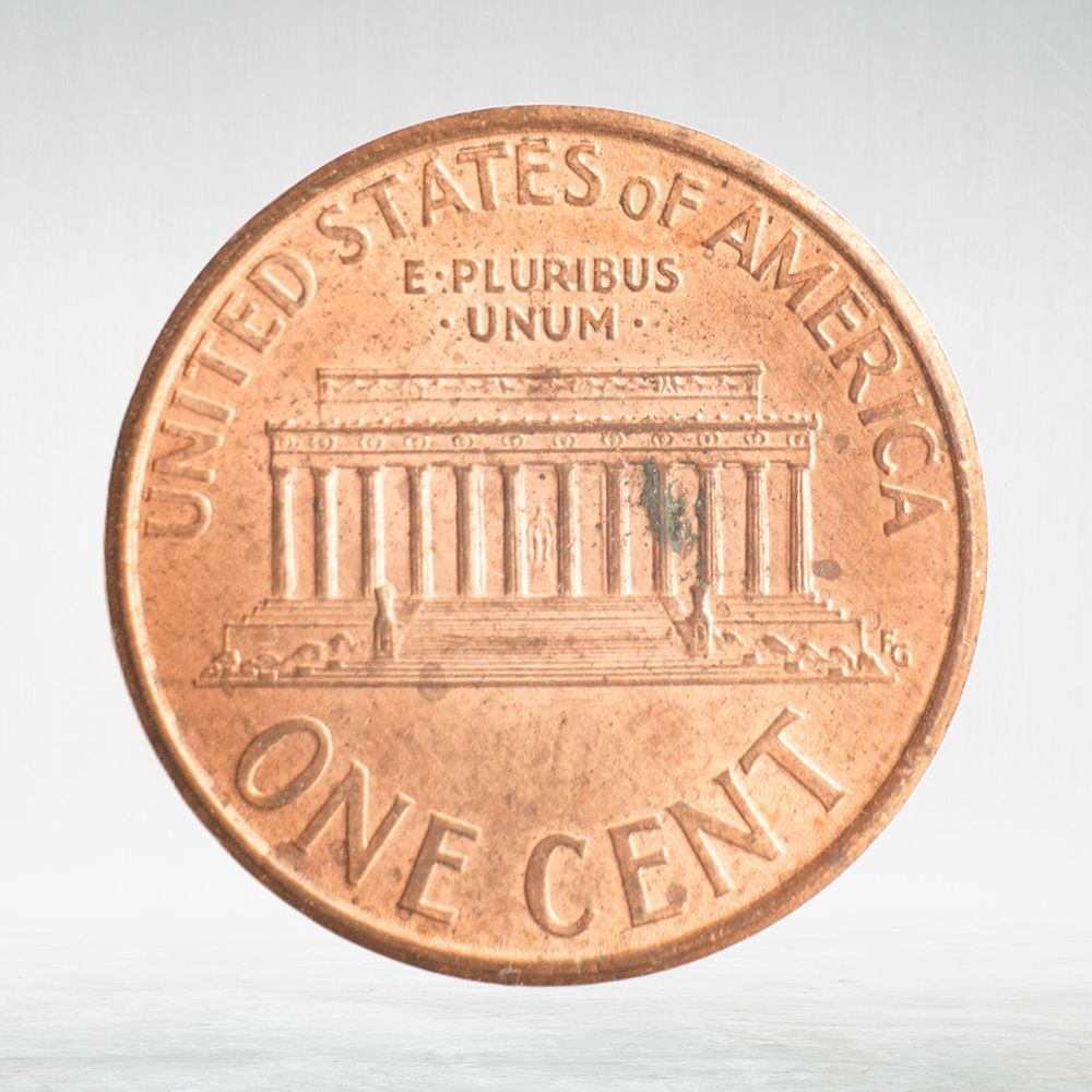 USA, 1 Cent, 2001 - Lincoln Memorial Cent, AU