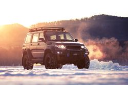 Бампер силовой передний BMS ALFA для УАЗ Патриот под расширители Lapter