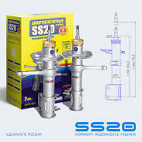 Стойка передняя ВАЗ 2190 Гранта правая, левая стандарт SS20 комплект 2шт