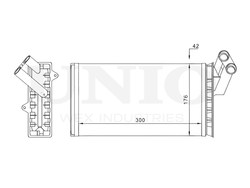 Радиатор отопителя UNIO RAD-20060