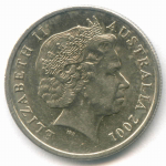 5 центов 2001 год. Австралия (Елизавета II). Ехидна. Медно-никель, диаметр 19.4 мм. XF-AU