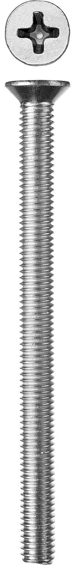 Винт DIN 965, M6 x 80 мм, 5 кг, кл. пр. 4.8, оцинкованный, ЗУБР