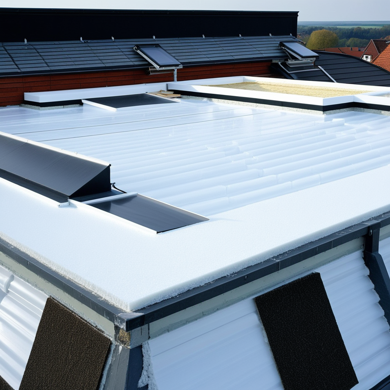 Использование Пеноплекса в системах плоской кровли: надежная защита от холода и влаги.