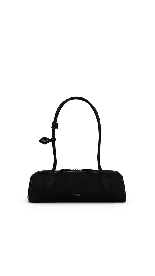 ALAÏA СУМКА LE TECKEL ИЗ НАТУРАЛЬНОЙ КОЖИ, ЧЕРНЫЙ/ЗОЛОТОЙ