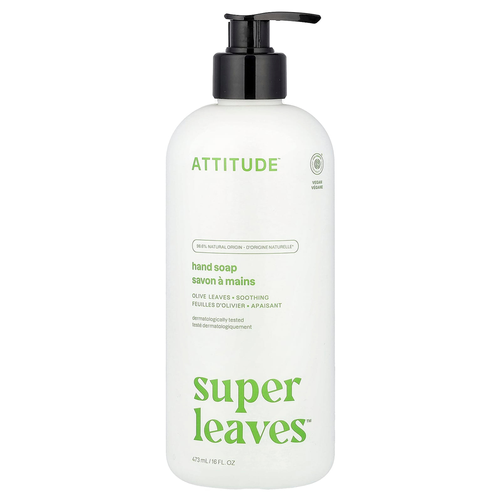 ATTITUDE, Super Leaves™, мыло для рук, листья оливкового дерева, 473 мл (16 жидк. унций)