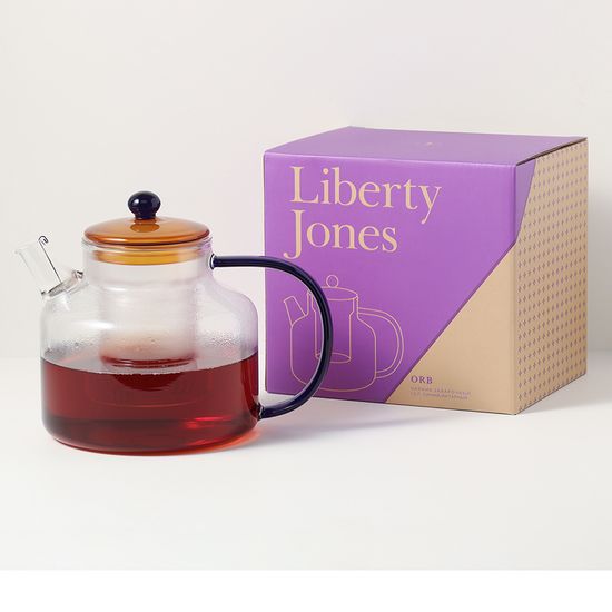 Чайник заварочный orb, 1,2 л, синий/янтарный