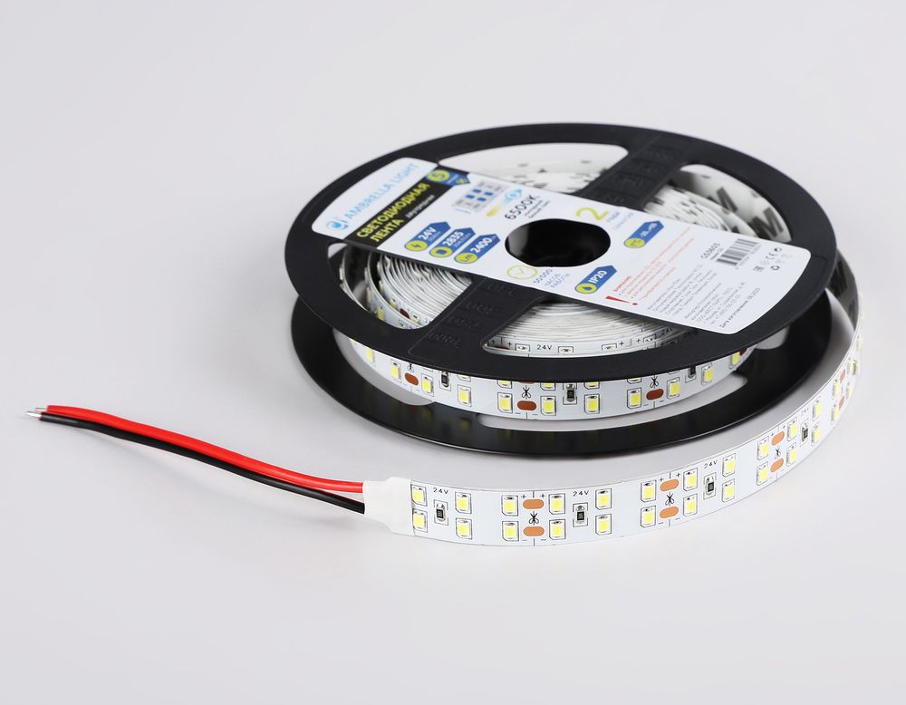 Ambrella Светодиодная лента двухрядная Ambrella Light GS3603 2835 204Led /20W m/ 24V IP20 6500K 5m LED Strip 24V GS3603