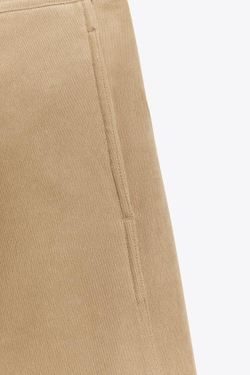 ZARA БРЮКИ WIDE LEG, МЯГКИЙ КАШТАНОВЫЙ