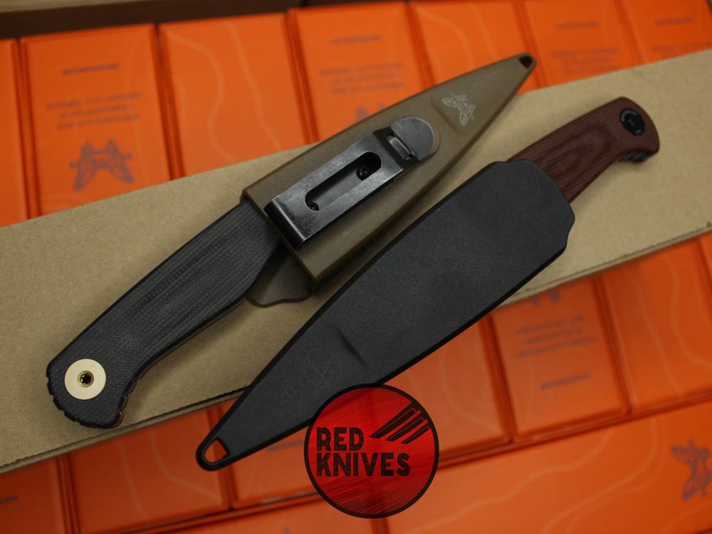 Нож Benchmade Dacian - микарта "Coyote Brown" (коричневый), клинок небесно серый