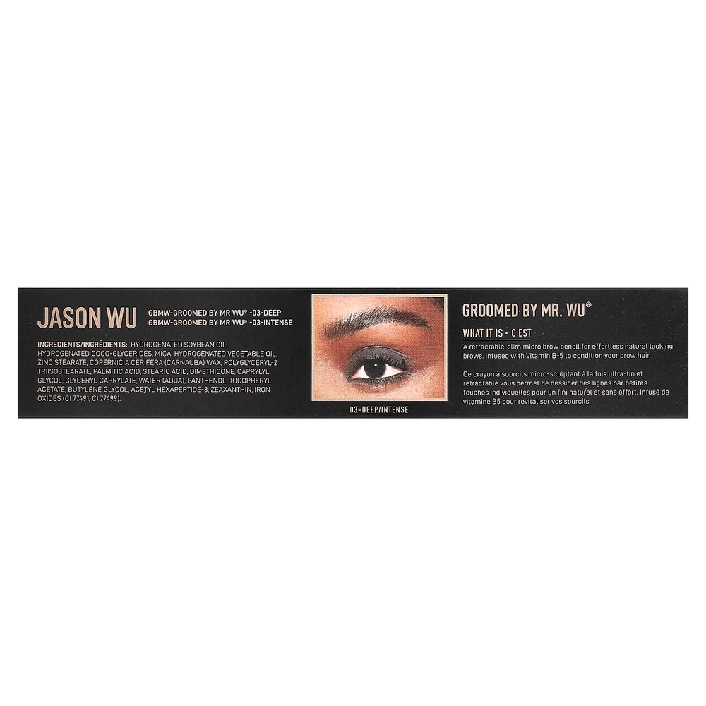 Jason Wu, Groomed By Mr. Wu®, микрокарандаш для бровей, оттенок 03 темный, 0,09 г (0,003 унции)